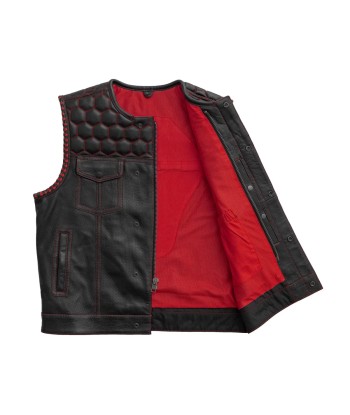 Hornet Perforated Men's Club Style Leather Vest Venez acheter