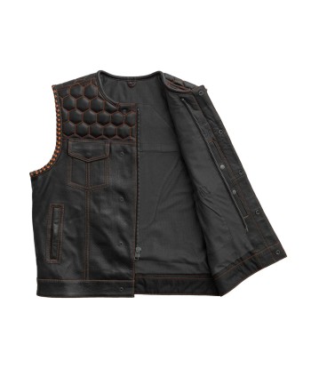 Hornet Perforated Men's Club Style Leather Vest Venez acheter