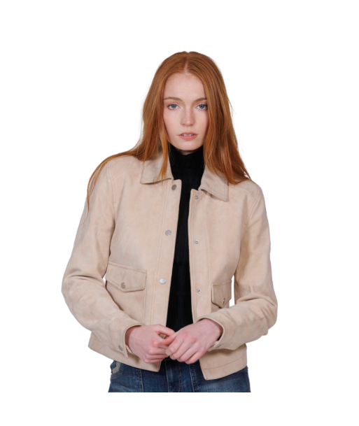 KARLY - Women's Suede Lifestyle Leather Jacket en ligne