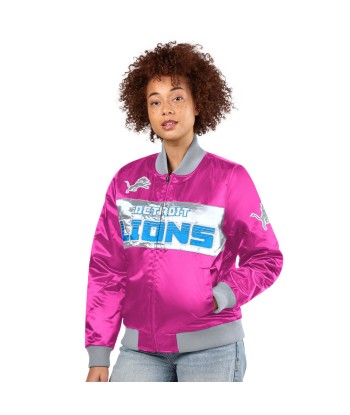 Exclusive: Ladies Detroit Lions ShowTime Satin Jacket - Black JUSQU'A -70%! 