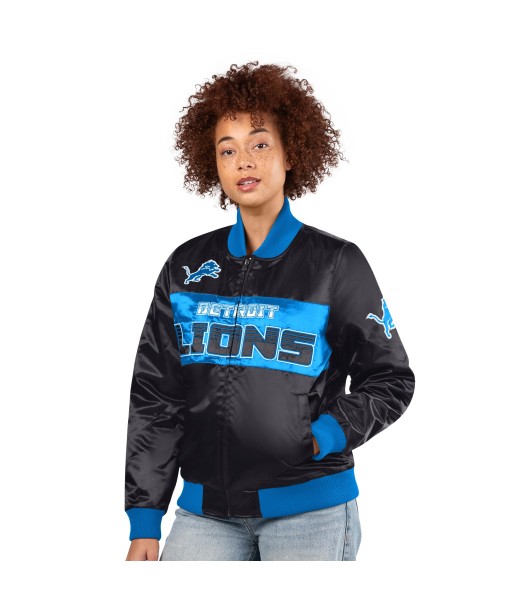 Exclusive: Ladies Detroit Lions ShowTime Satin Jacket - Black vente chaude votre 