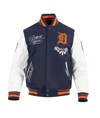 Pro Standard Detroit Tigers Skull Varsity Jacket destockage