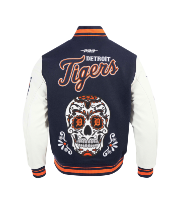 Pro Standard Detroit Tigers Skull Varsity Jacket destockage