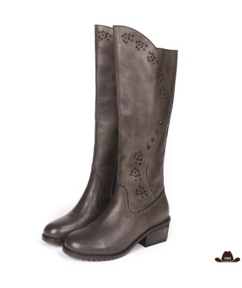 Bottes Western Cuir Femme de pas cher