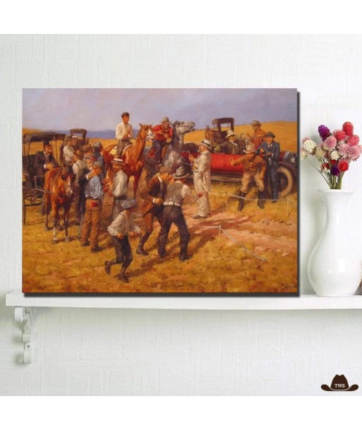 Tableau Peinture Chariot Western en ligne des produits 