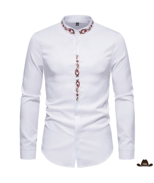 Chemise Blanche Cowboy Faites des économies