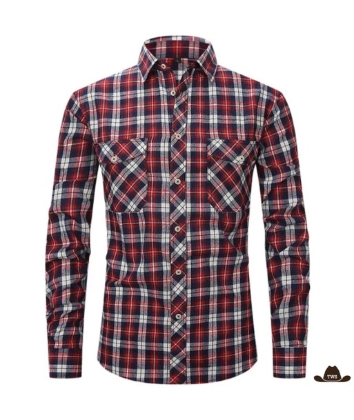 Chemise à Carreaux Western la livraison gratuite